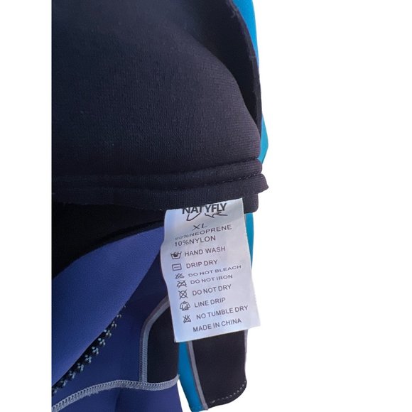 Natyfly Blue Swim Full Body Wetsuit Kid's Child's Size XL Zip Up Neoprene - Picture 3 of 5